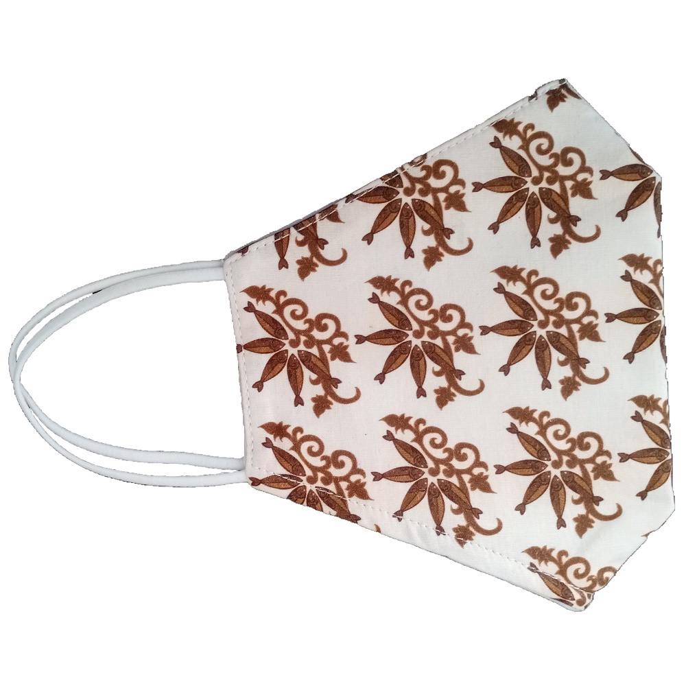 Toko Sritex Masker 3D Premium Batik Ikan Tambal - 1 pcs