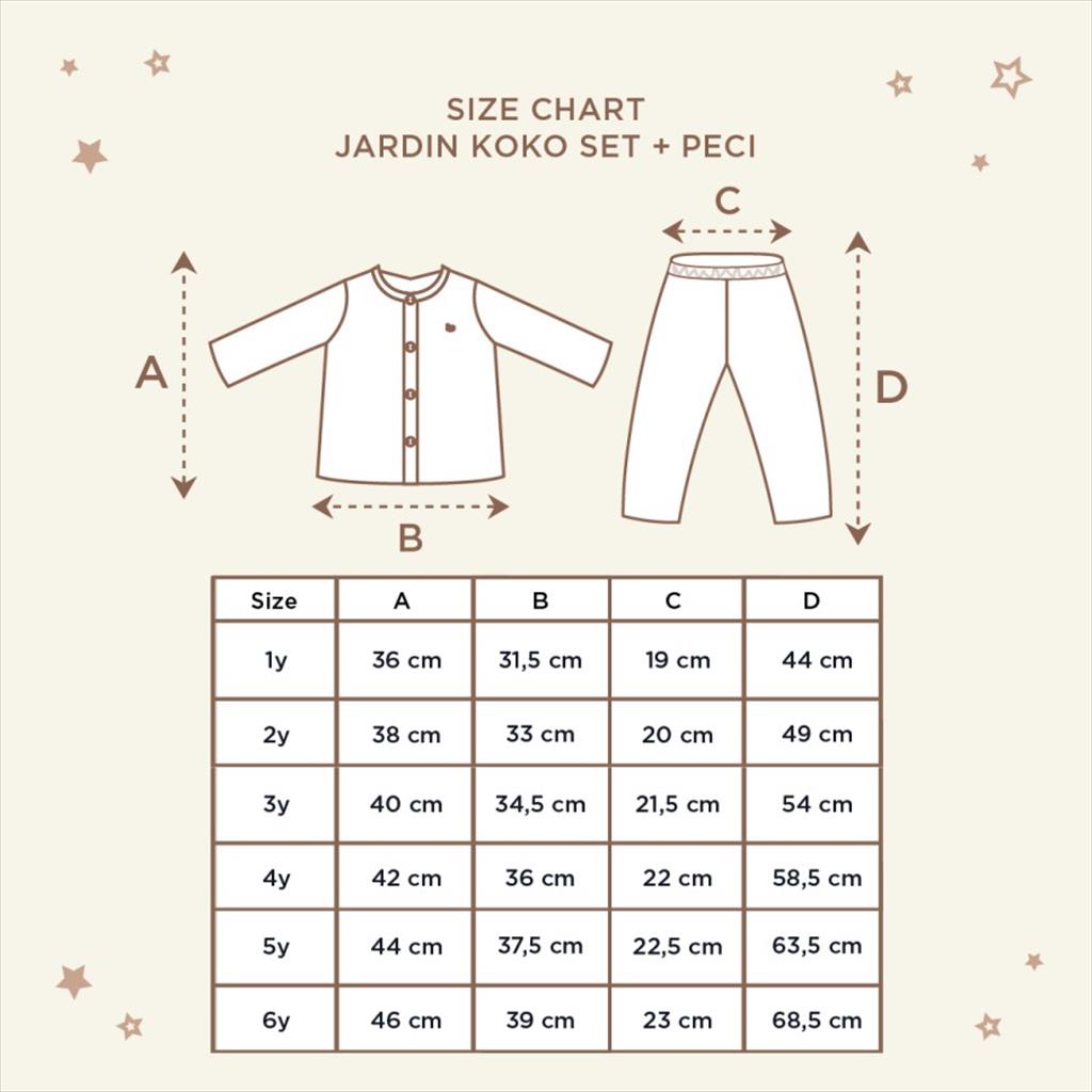 [TOMS] LITTLE PALMERHAUS (1set) Jardin Koko Set + Peci / Baju Koko Anak Laki Lebaran EID Raya Collection Terbaru