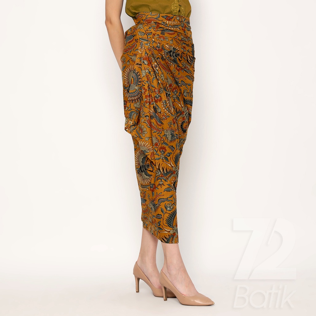 ROK BATIK SPAN Jena Skirt Lilit Kebaya Instan Modern Wanita Motif Burung Duri Warna Kuning 723237 Cap 72 - Rok Batik Lilit Bawahan Skirt Kamen Kebaya Songket Batik Panjang Plisket Span Instan Jadi Bali Lembaran Premium Modern Untuk Wanita Kondangan