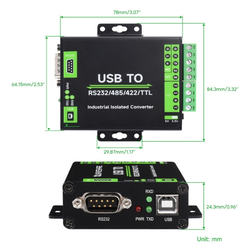 Zzz Konverter USB Ke Rs232485422Ttl Dengan Chip FT232RNL Industrial Isolated Converter USB Adapter Dengan Banyak Protec