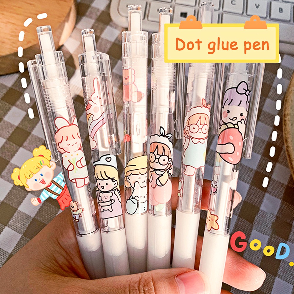 18-second Quick-drying Glue Pen Replaceable Refill Point Lem Pen DIY Buatan Tangan Dispensing Pen Transparan Plastik Lem Pena Untuk Rekening Tangan Kartu Ucapan Album Foto