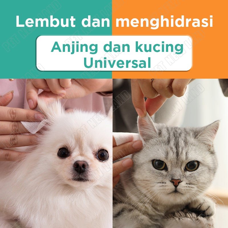 Eye Wipes 130pcs/200pcs Kucing Tissue Basah Kucing Anti Bakteri Pet Wipes Kucing