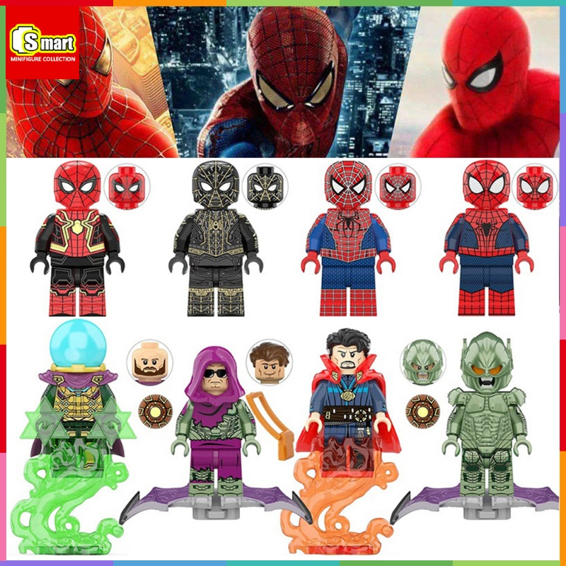 Marvel's Amazing Spider-Man Minifigure Super Villain Green Goblin Dr. Mainan Blok Bangunan Aneh Mainan Blok Bangunan Boneka Mini