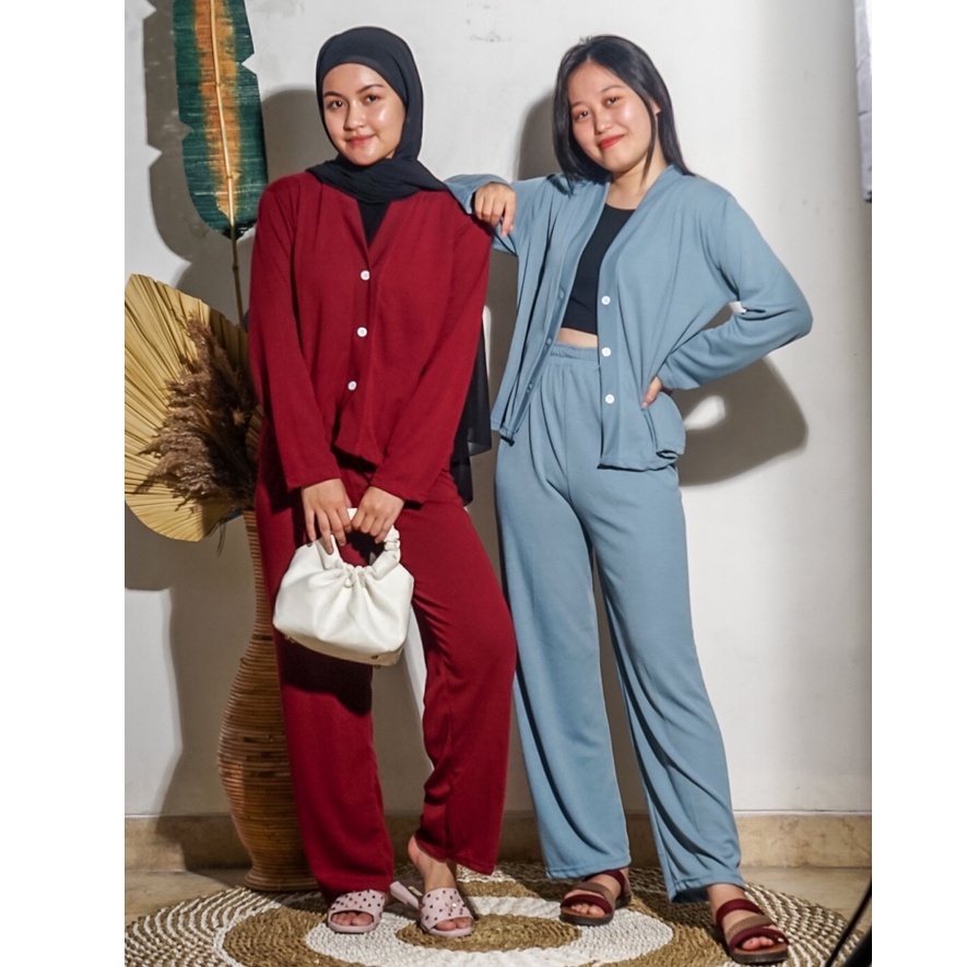 ilook | One Set Palermo | Setelan Rib Wanita Modern