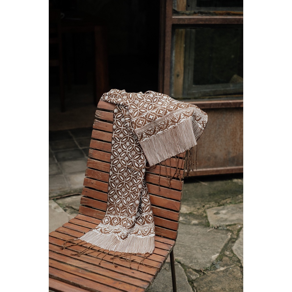 RATU - Scarf Batik TCR Kawung 3 Brown