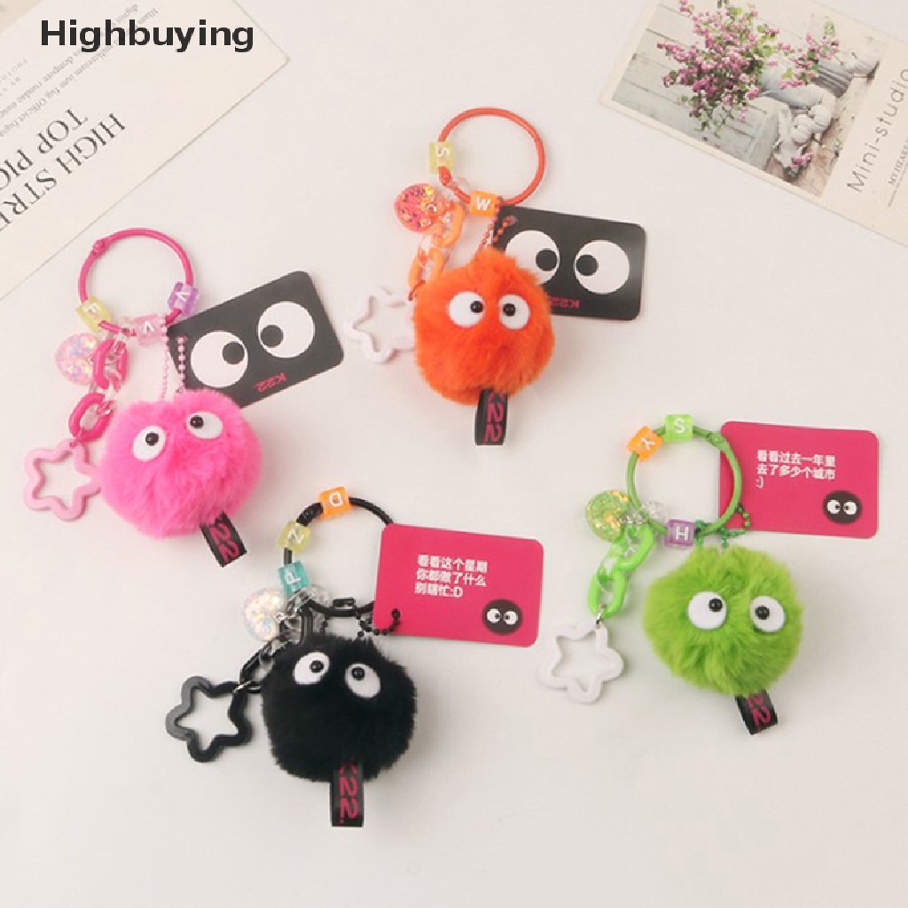 Hbid Warna Gantungan Kunci Mewah Spirited Away Hayao Miyazaki Colorful Bola Bara Spirit Elf Doll Briket Untuk Phone Key Pendant Key Chain Glory