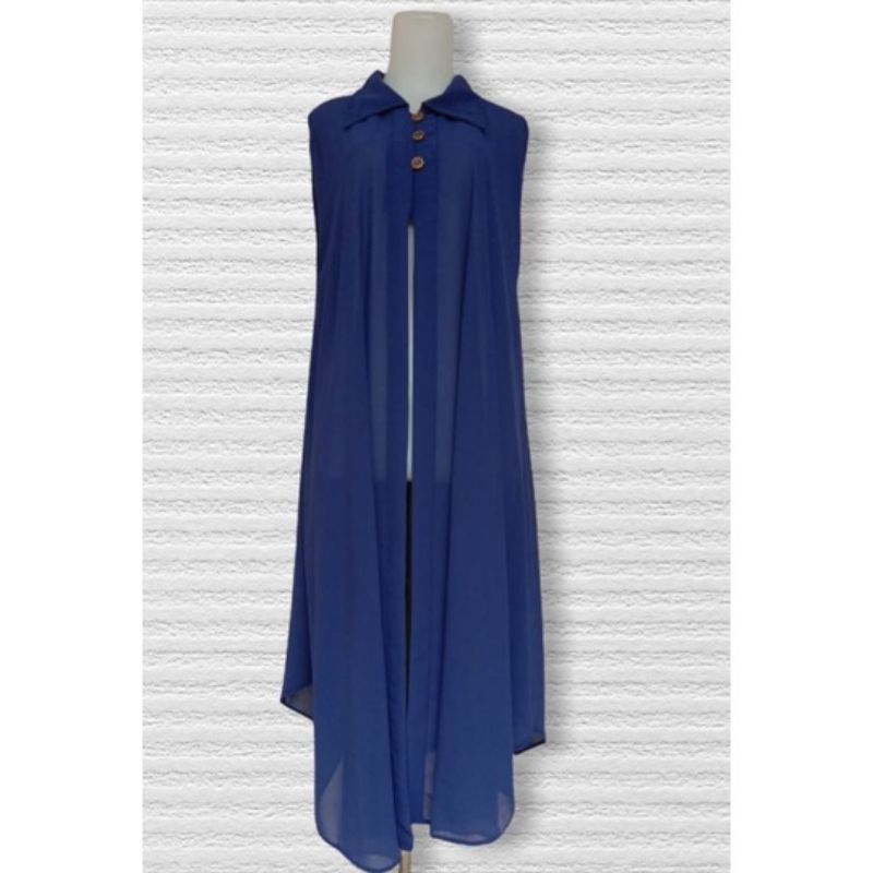 Share: Long Outter Ceruty Babydoll Premium Cardigan Panjang Tanpa Lengan