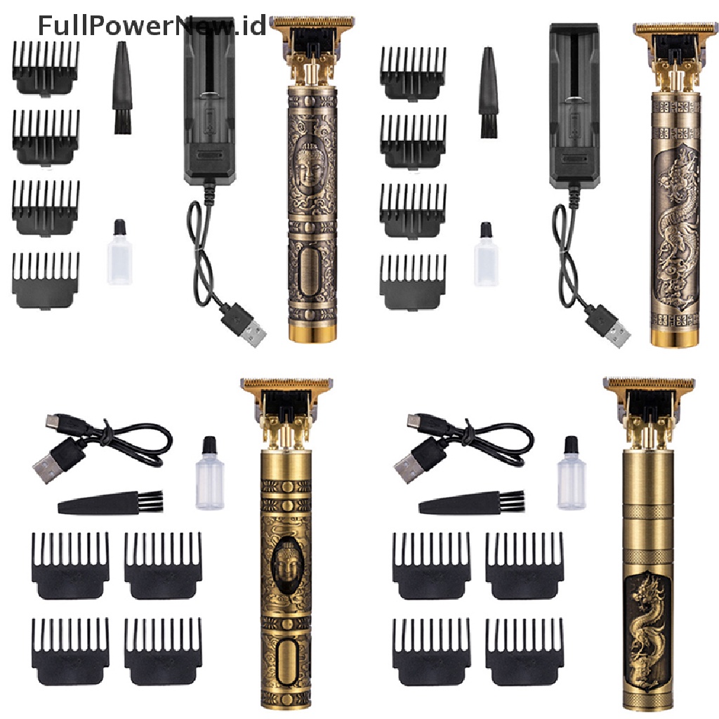 Power Electric Hairdresser Kepala Cukur Minyak Pendorong Elektrik Pendorong Ukir Clipper ID