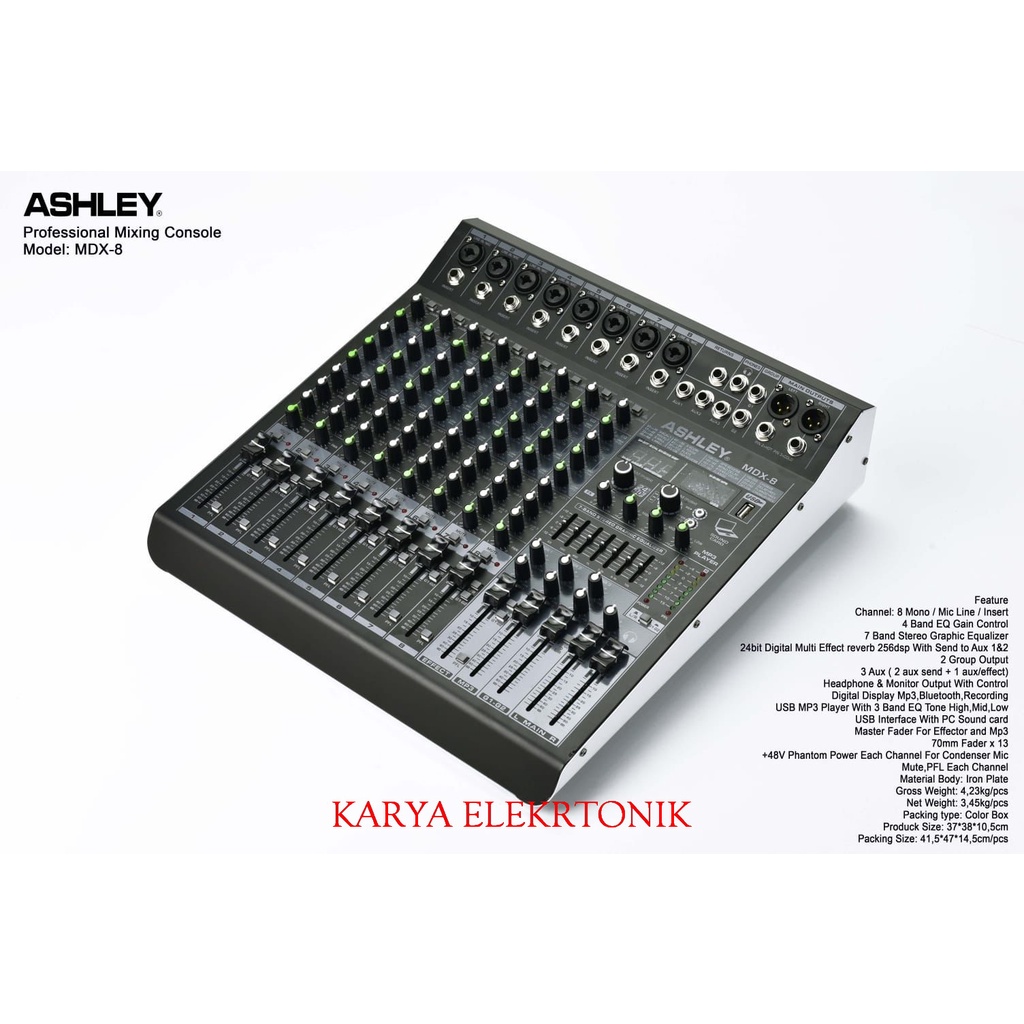 Mixer ashley mdx8 mdx 8 mdx original ashley