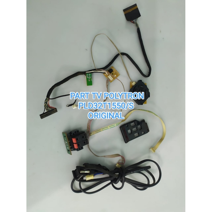 PAKET SPERPART TV POLYTRON PLD32T1550  CABLE AC-LVDS-IR PROG-T SPK ORIGINAL COPOTAN