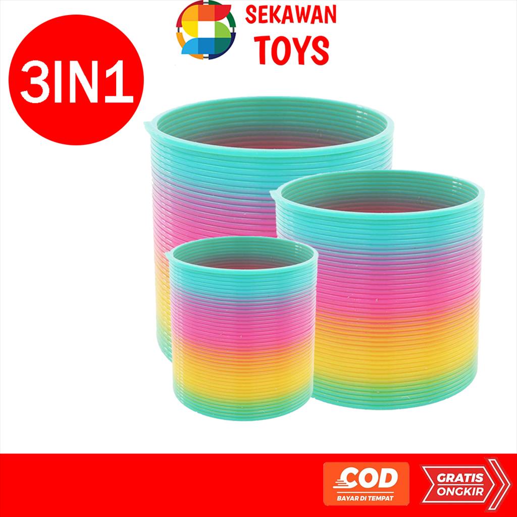 Mainan Per Pegas Rainbow Jumbo / Mainan Anak Rainbow Spring 1028