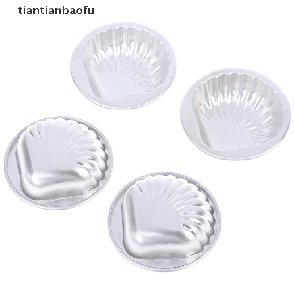 [tiantianbaofu] 5x Crafg Aluminium Alloy Handmade Cetakan Mandi Kue Bersoda Bentuk Kerang Laut Butik