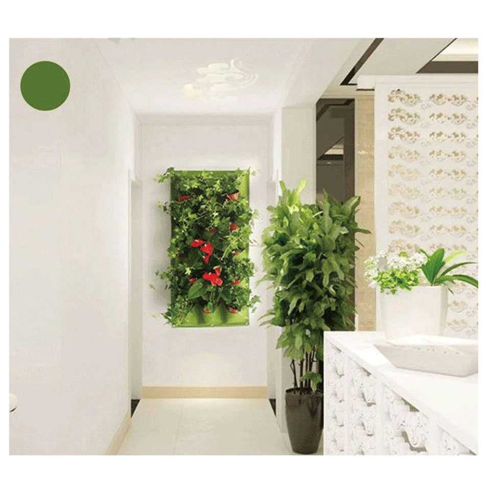 (BISA COD) FTIHSHP Pot Gantung Bunga Hias Tanaman Dekorasi Dinding Vertical Garden 9 Slot - HY001-GR-5