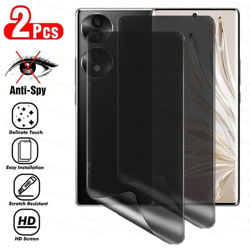 Film Hydrogel Full Cover Anti Spy Untuk Huawei Honor 70 Pro Plus 30 60 50 SE Pro Pelindung Layar Privasi Untuk Honor Magic 4 3 Pro