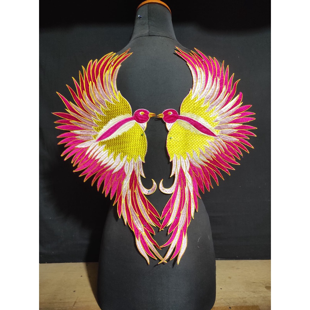 RENDA BORDIR MURAH MOTIF MERPATI BUAT AKSESORIS  BAJU KEBAYA GAMIS GAUN DREES BAJU ADAT BAJU TARI SA