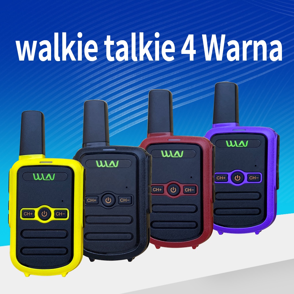 HT Walkie Talkie 2 Unit HT WLN UHF TwoWay WLN KD-C51 Handy Talky Mini Walkie Talkie jarak jauh murah