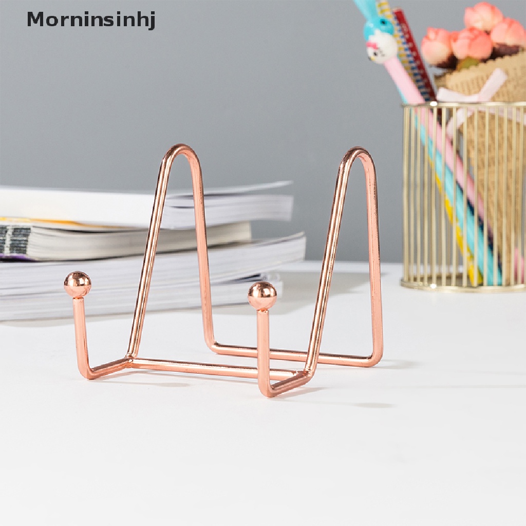 Mornin Rose Gold Bingkai Foto Stand Book Shelf Rak Penyimpanan Pajangan Buku Stand id