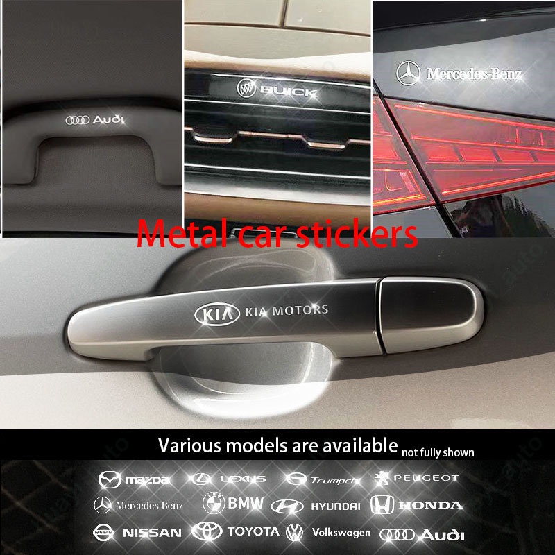 Volkswagen Logo 3D Exterior Metal Sticker Interior Mobil Stiker Hias Jendela Kreatif Stiker Untuk VW Polo Fox Gol Up Kumbang Golf Santana Tiguan Passat Touran Jetta Sagitar