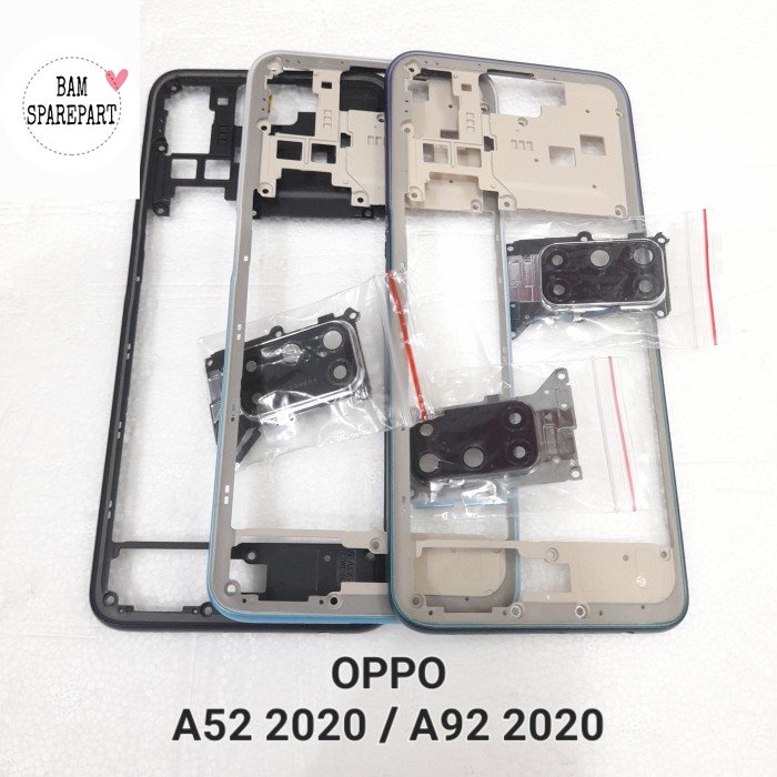 Tulang bezel Oppo A52 / A92 ~ bazel rangka tutup mesin tulang tengah oppo a52 / a92