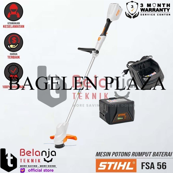Obral Stihl Mesin Potong Rumput Baterai FSA 56 Brush Cutter Nylon Trimmer