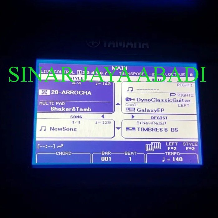 LCD KEYBOARD YAMAHA PSR S670 S550 S650 DGX630 DGX640 ORIGINAL