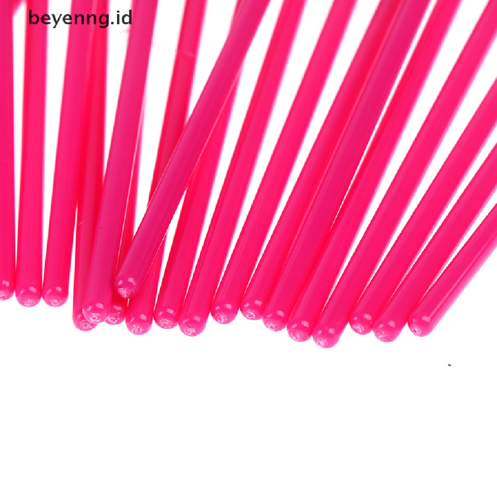 Beyen 50pcs Sisir Sikat Bulu Mata Sekali Pakai Maskara Tongkat Bulu Mata Ekstensi Aplikator ID