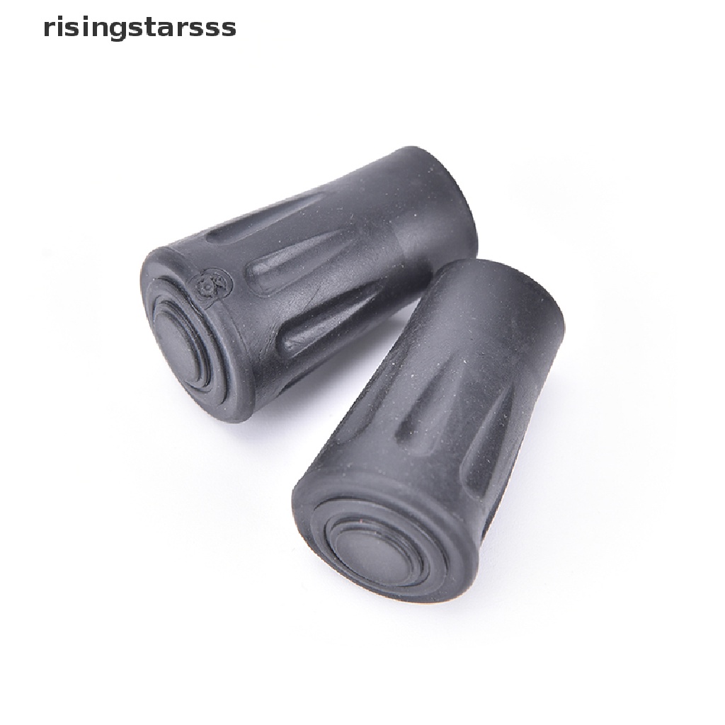 Rsid Span-New12-Karet Bertulang Tip End Cap Palu Tiang Trekking Hiking Walking Stick Jelly