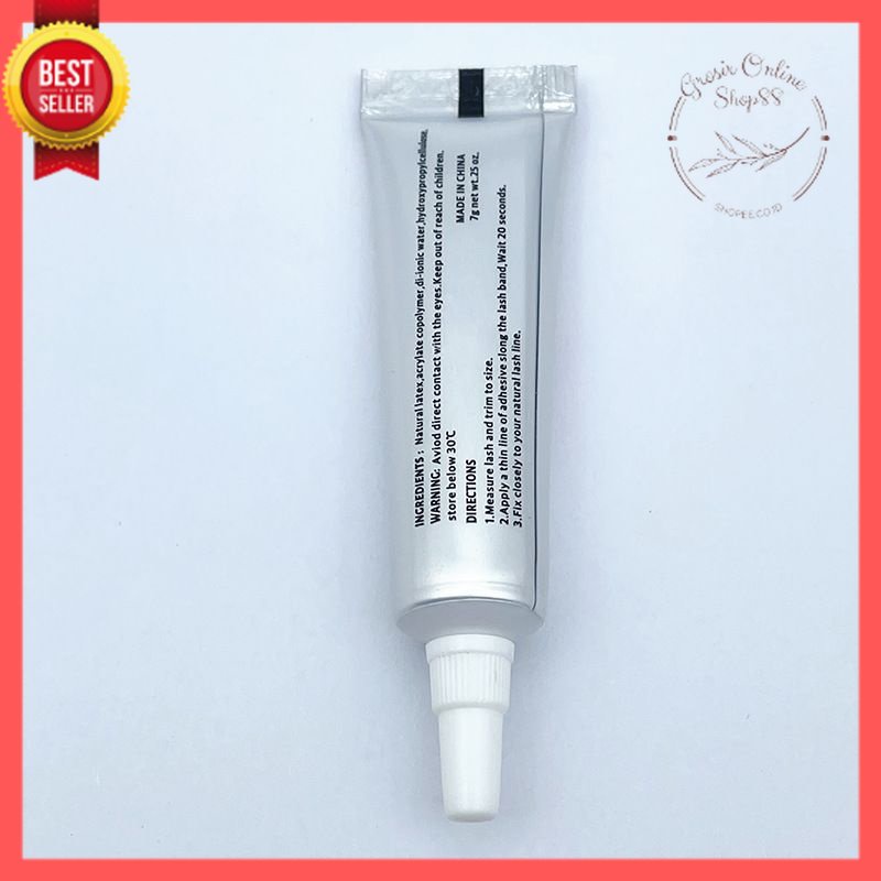 GOS -E411- Lem Bulu Mata Palsu Bening Dan Hitam False Eyelashes Glue Clear Black