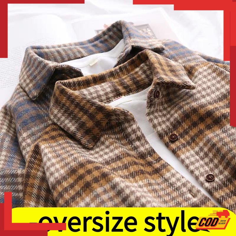 KEMEJA NIKAHAN OUTFIT REMAJA //Kemeja Flannel Wanita Oversize Outer Kemeja Lengan Panjang Wanita Blo