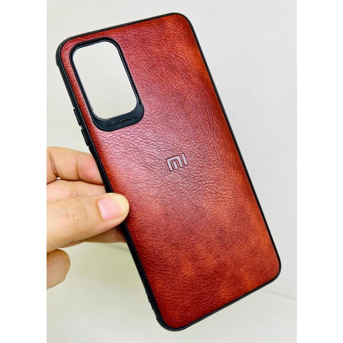 Luxury Leather Case Redmi 9/9C/9A/9i/9T/Note 4/Note 4X/Note 5A/Note 5APrime with Logo Softcase Kulit Sintetis Premium