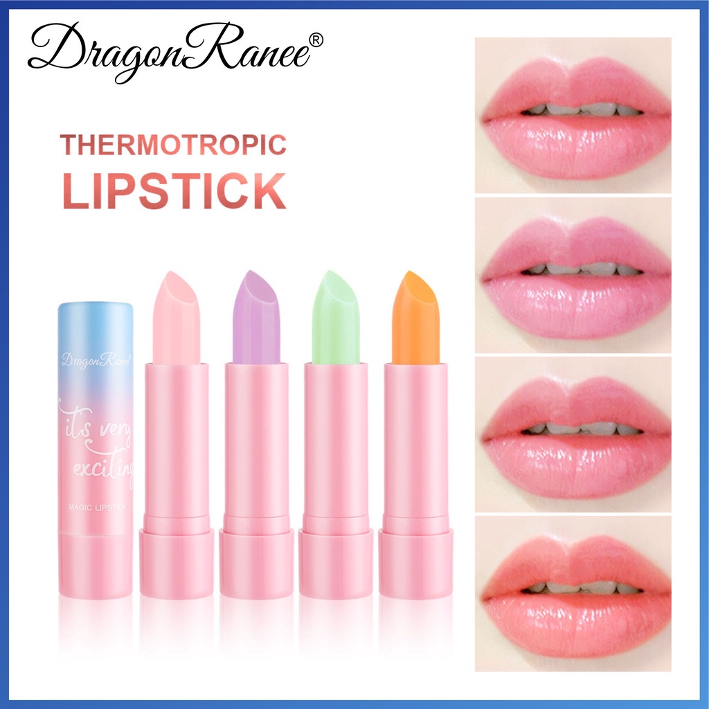 DRAGON RANEE Magic Lipstick Thermotropic Lipstik Fruit Lipbalm Melembabkan 4 Warna DR002