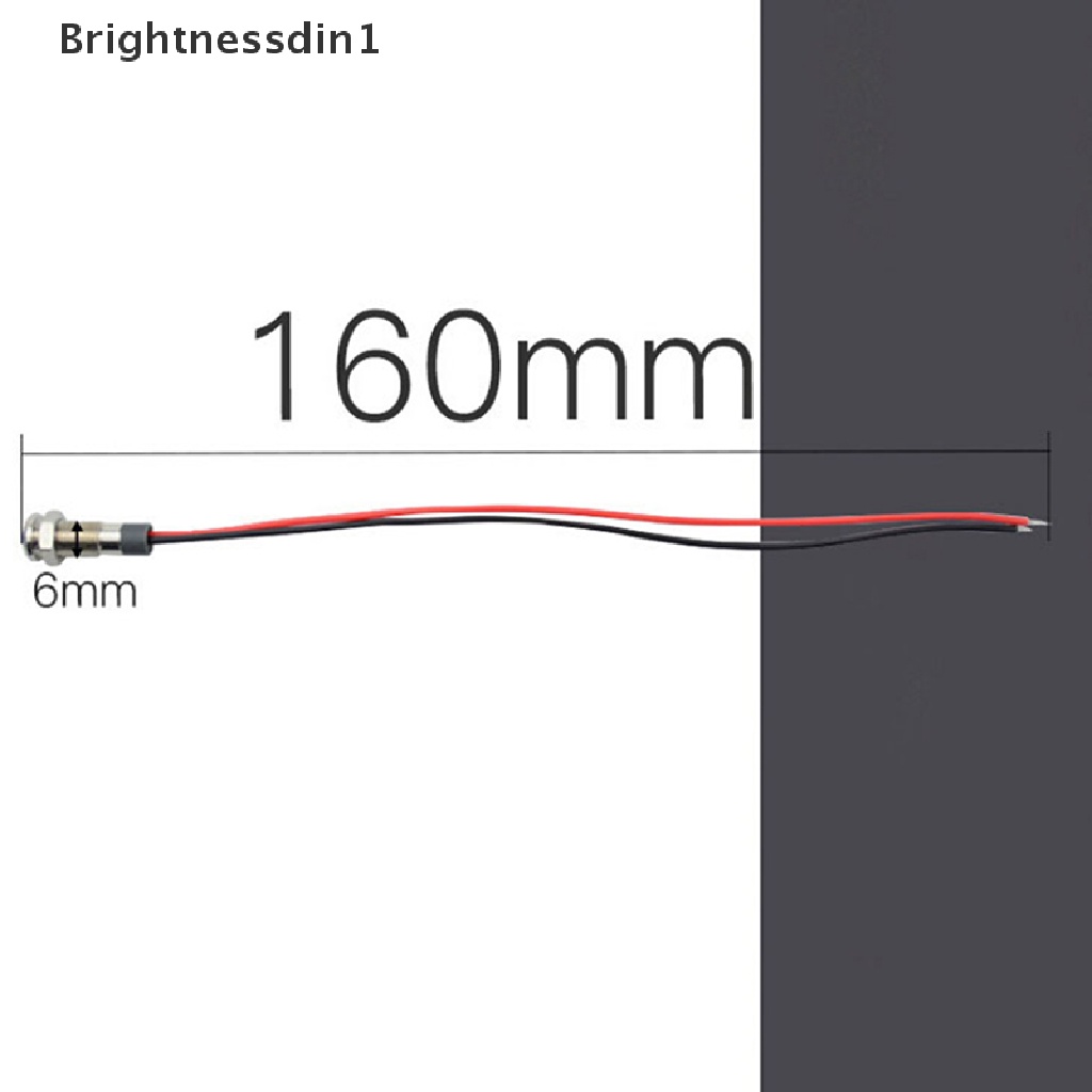 [Brightnessdin1] 5x Mobil Perahu 12V-24V 6mm Lampu Indikator LED Dash Dashboard Panel Warning Lamp Butik