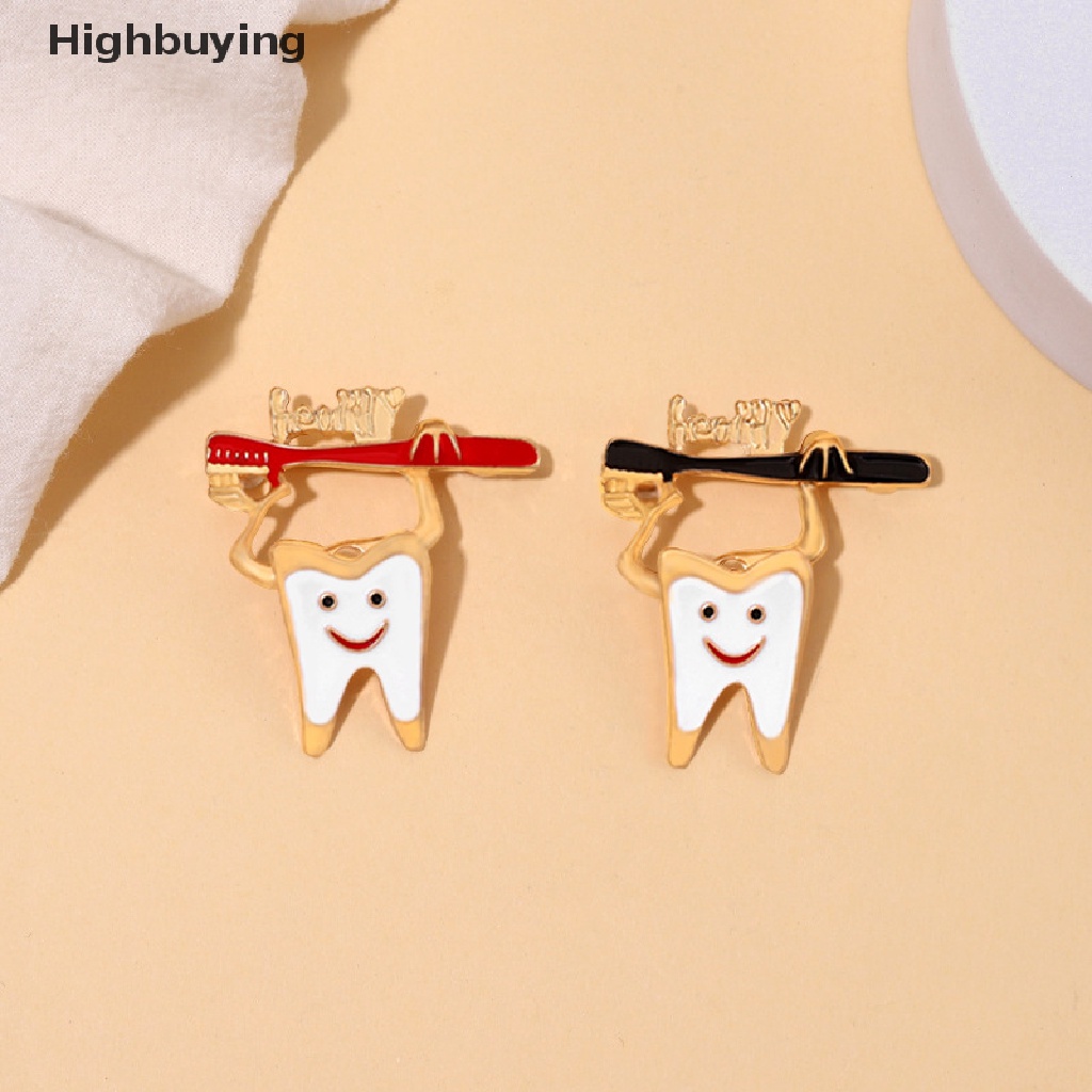 Hbid Fashion Sederhana Toothrush Enamel Pin Logam Perawat Sehat Bros Kerah Lencana Aksesoris Dokter Gigi Perhiasan Hadiah Untuk Teman Anak-Anak Glory