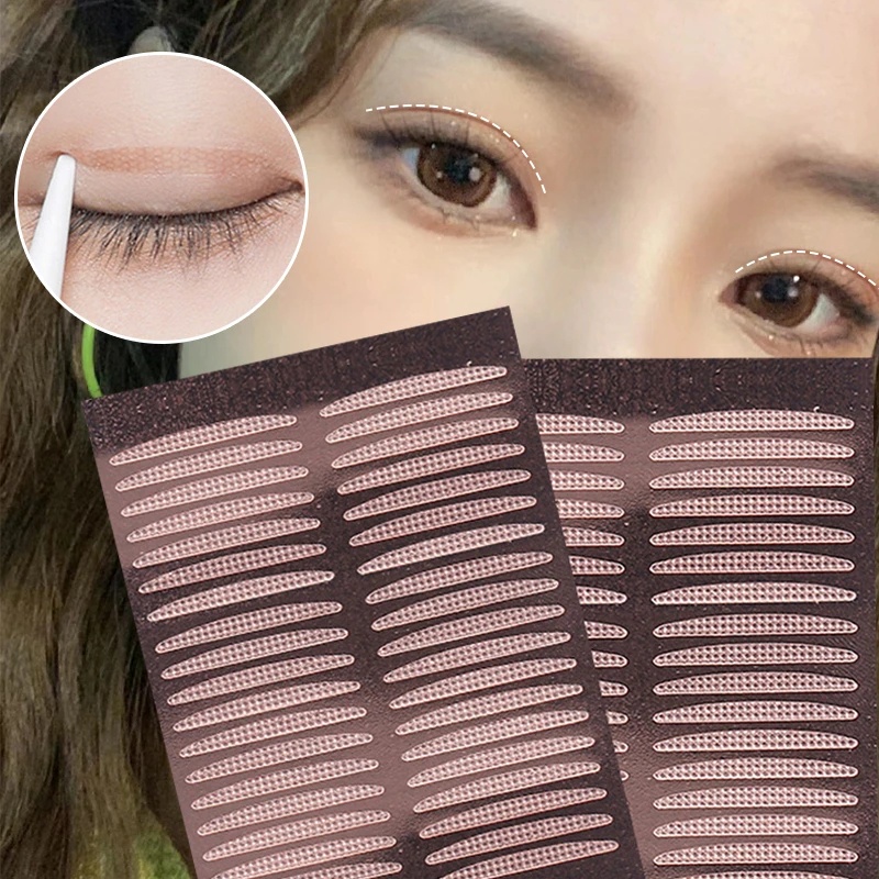 Eyelid adhesive Tape Invisible Double Eyelid Sticker/Alat Kosmetik Perekat Mata Rose Gold Transparan