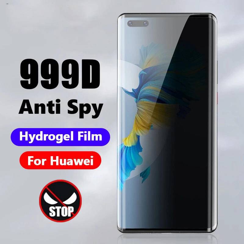 Pelindung Layar Privasi Untuk Huawei Mate50 40 30 30E 20 Pro Plus 50 40 RS 40E 20X Film Hydrogel Privasi Anti Spy Untuk Huawei P50 P40 P30 P20 Pro Lite