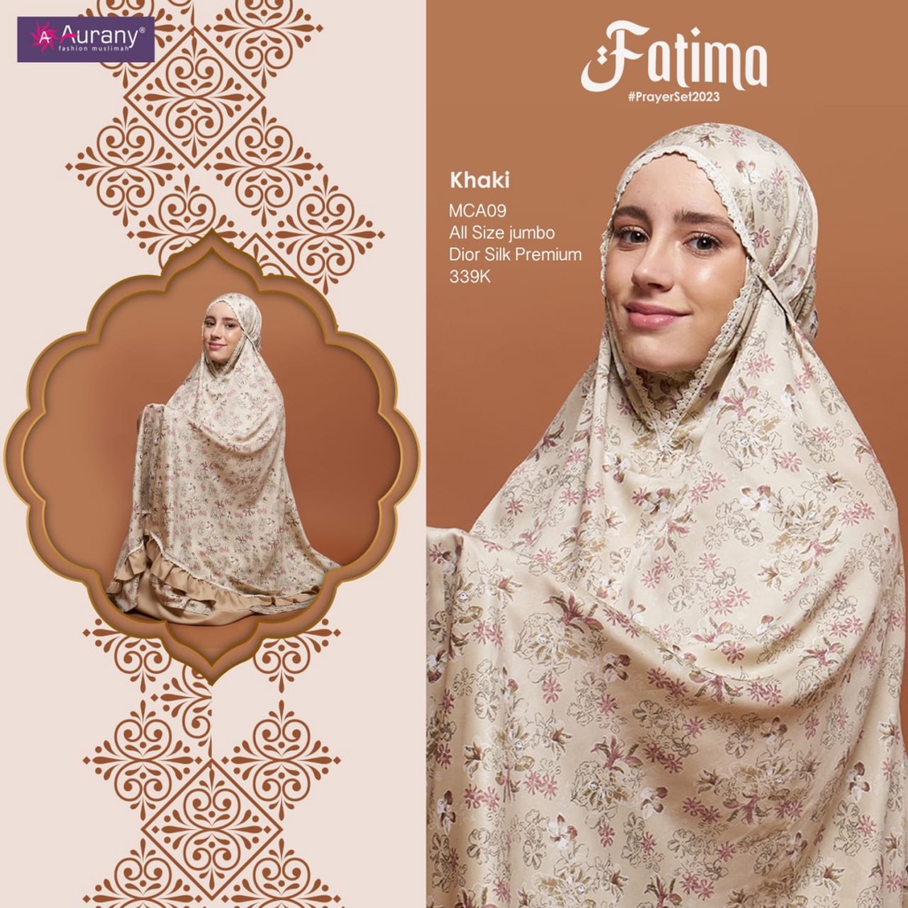 AURANY Mukena Dewasa Jumbo Motif Prayer Set FATIMA Series PREMIUM