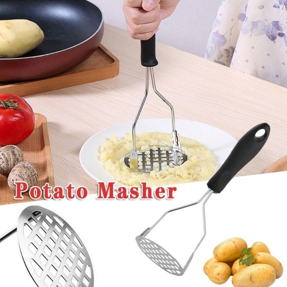 Pineapple Potato Masher New Dengan Gagang Plastik Stainless Steel Gadget Dapur Penghancur Kentang