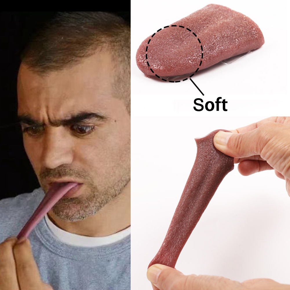 Mainan Prank Lucu Aksesoris Cosplay Realistis Simulasi Lidah Lelucon Prank April Mop Day Gift Halloween Horrific Prop