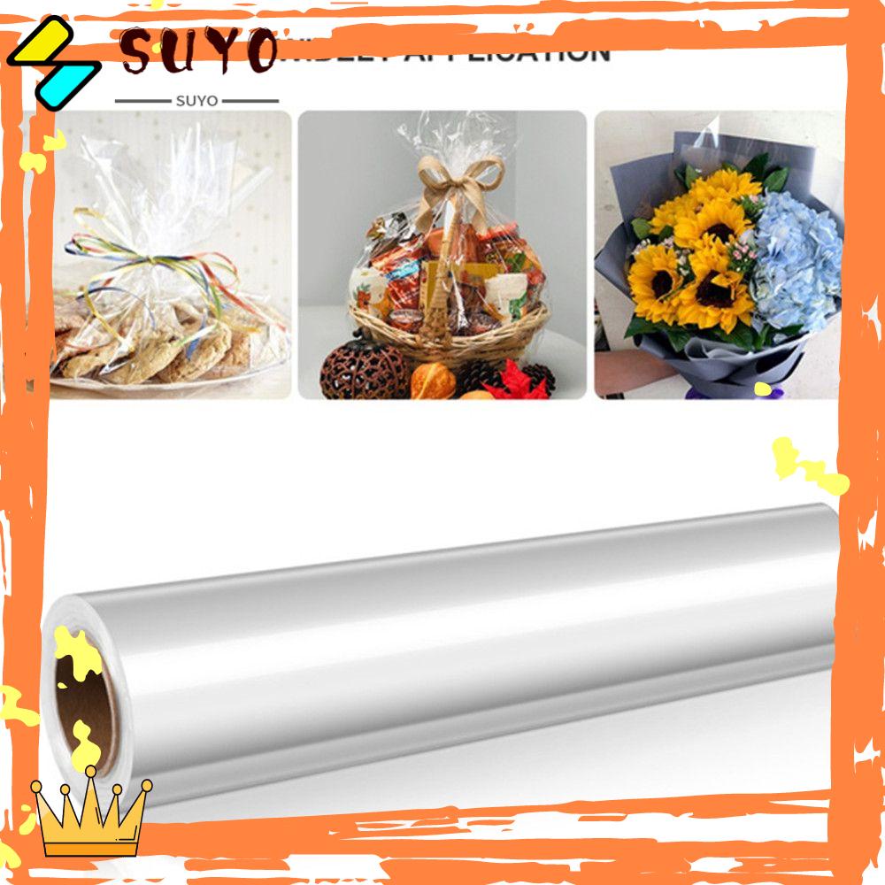 Suyo Cellophane Wrap Roll DIY Keranjang Kado Bungkus Transparan Florist Craft Film