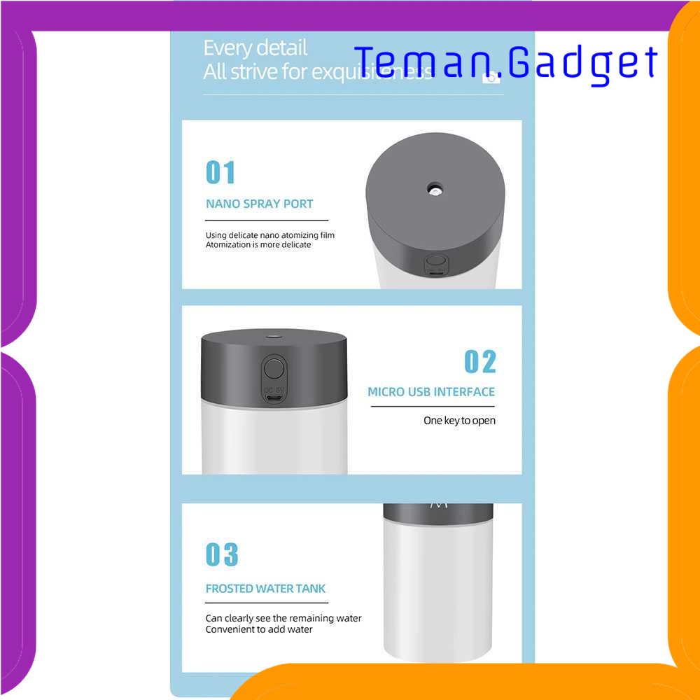 TG - ART Mini Air Humidifier Aromatherapy Oil Diffuser USB 260ml - A109