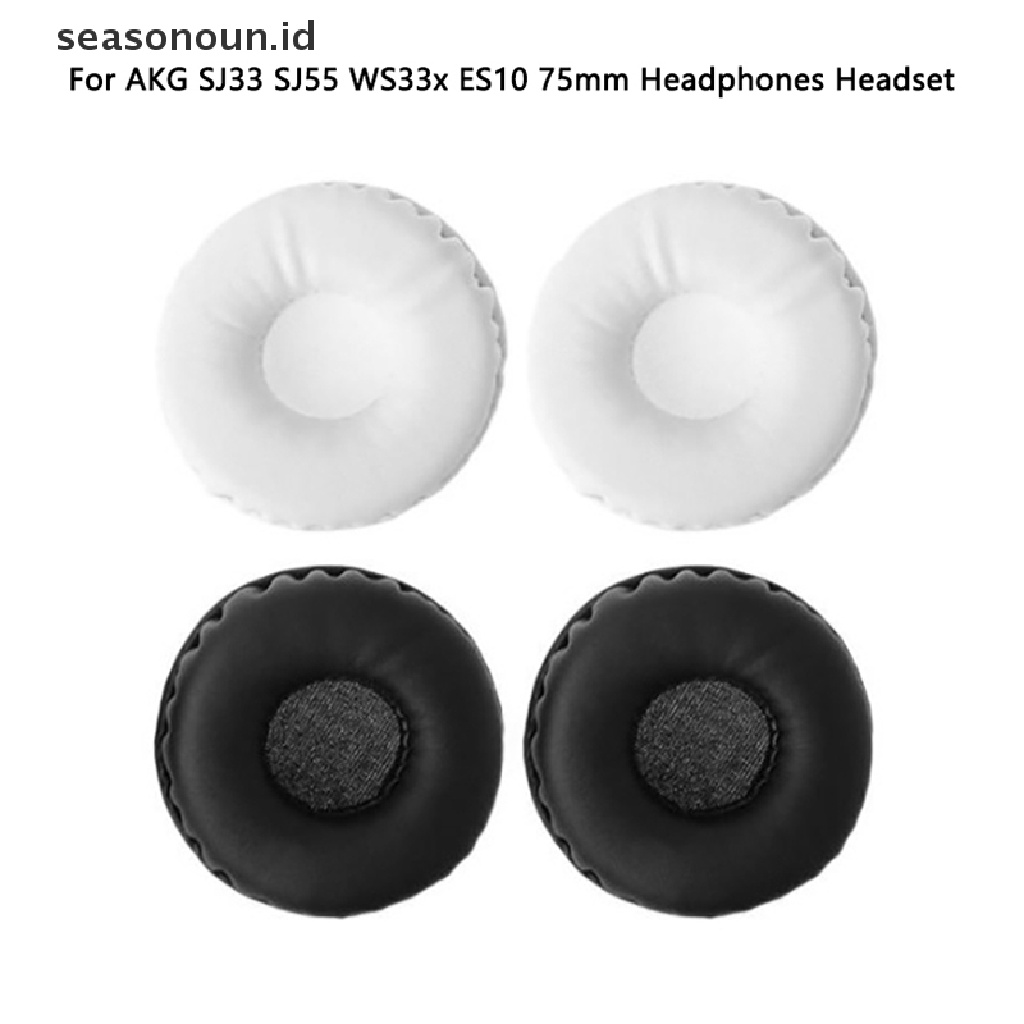 Seasonoun 1pasang Earpads Ear Cushion Pengganti Untuk Audio Technica ATHWS50 SJ3 SJ33 SJ5 SJ55 ES7 ESW9 ESW10 JVC S500 Headset Headphone.