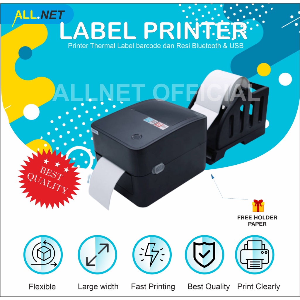 PRINTER BARCODE THERMAL  LABEL RESI PRINTER XPRINTER XP-4601USB XP-422B XP-420B USB BLUETOOTH 100MM