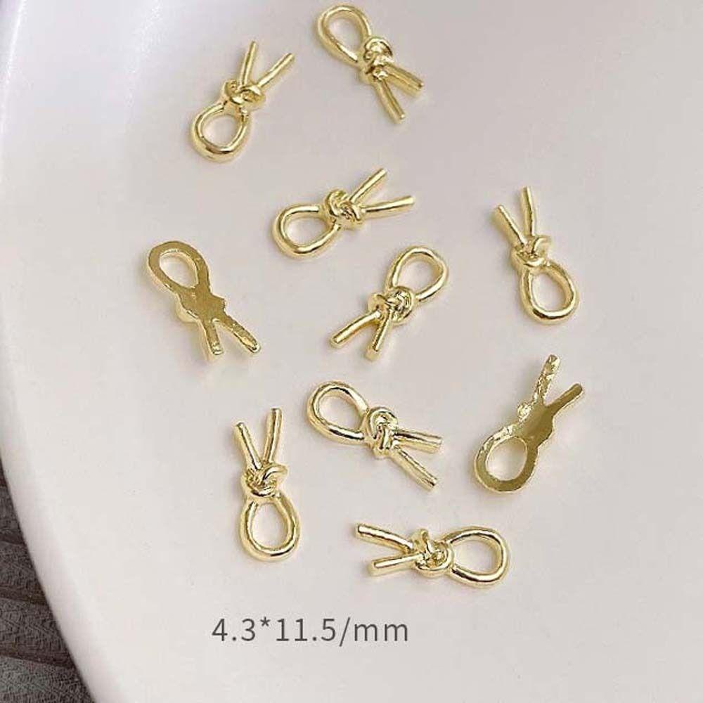 AUGUSTINA Agustina Dekorasi Kuku Logam Wanita Jepang Nail Art Berbentuk Tidak Teratur Emas Perak Manicure Aksesoris 3D Nail Drills