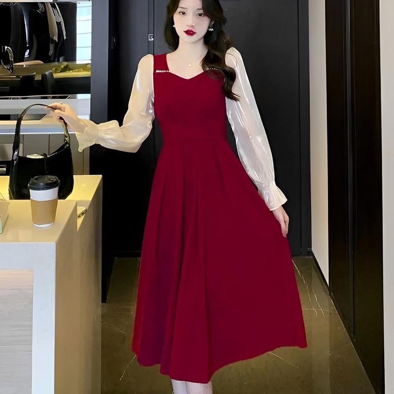 ilook | Naomi Dress Midi Scuba | Dress Korean Style | Dress Kekinian
