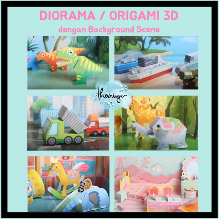 

Diorama / Origami 3D DIY Playing Scene Mainan Anak Prakarya