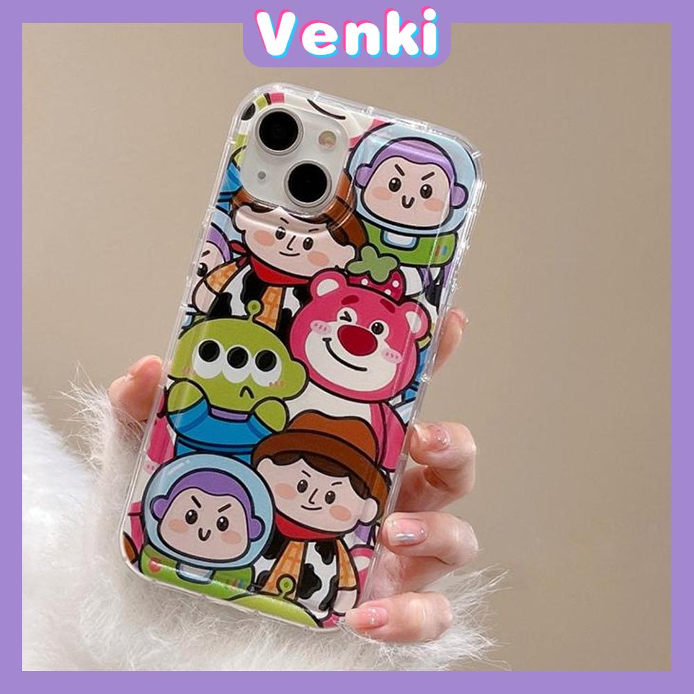 Case For iPhone 14 Pro Max Soft TPU Jelly Airbag Case Cute Cartoon Animal Camera Protection Shockproof For iPhone 14 13 12 11 Plus Pro Max 7 Plus X XR