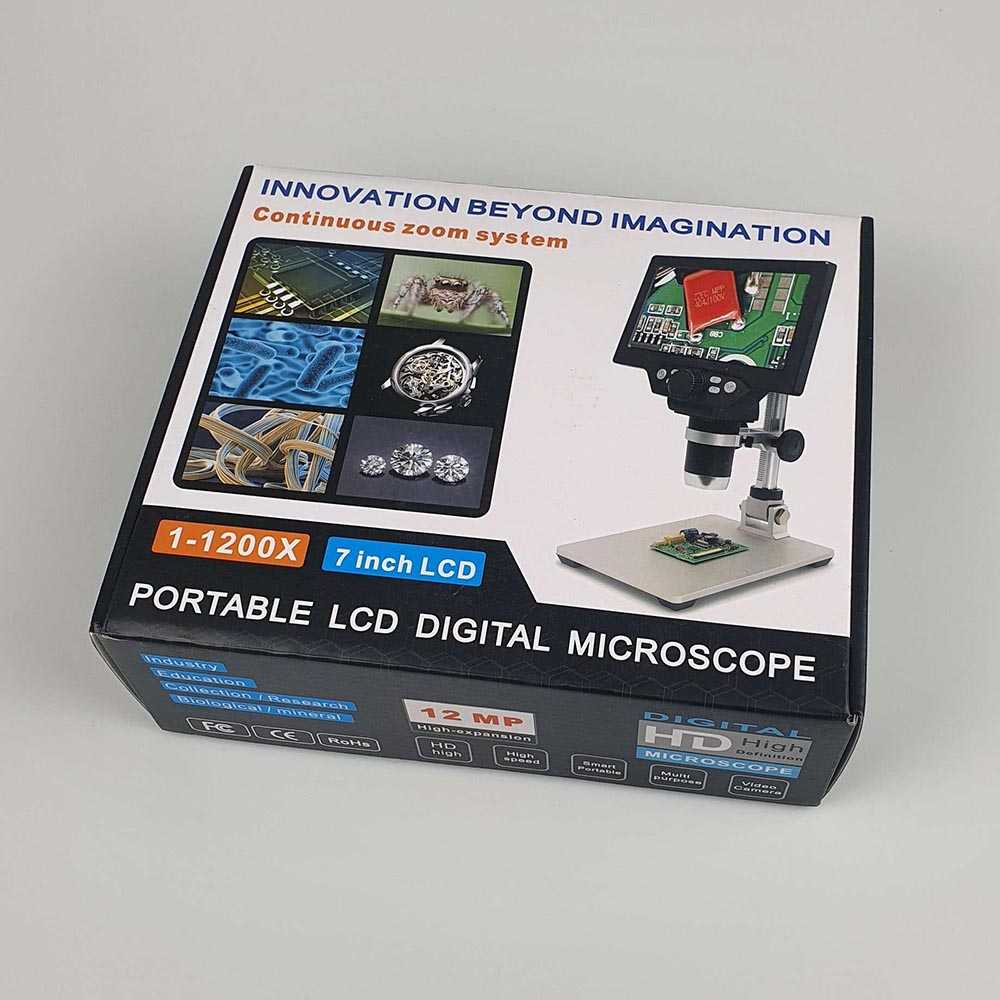 (BISA COD) FTIHSHP  Mikroskop Digital 12MP 1200X with Monitor &amp; Metal Stand - G1200