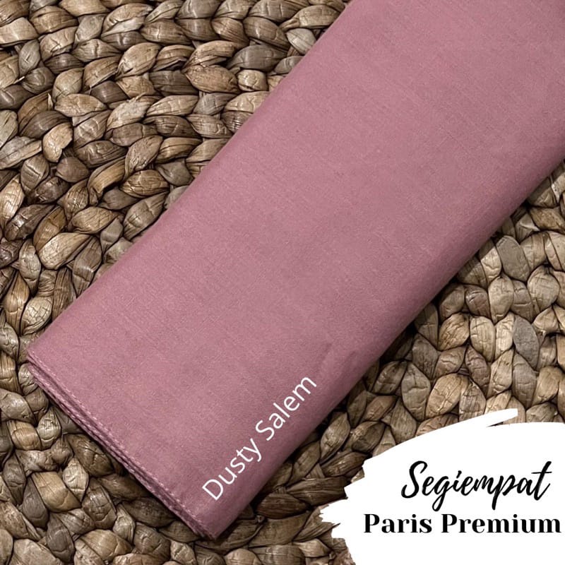 kerudung jilbab segi empat bahan PARIS VOAL PREMIUM anti letoy bisa untuk sekolah warna dusty pink /