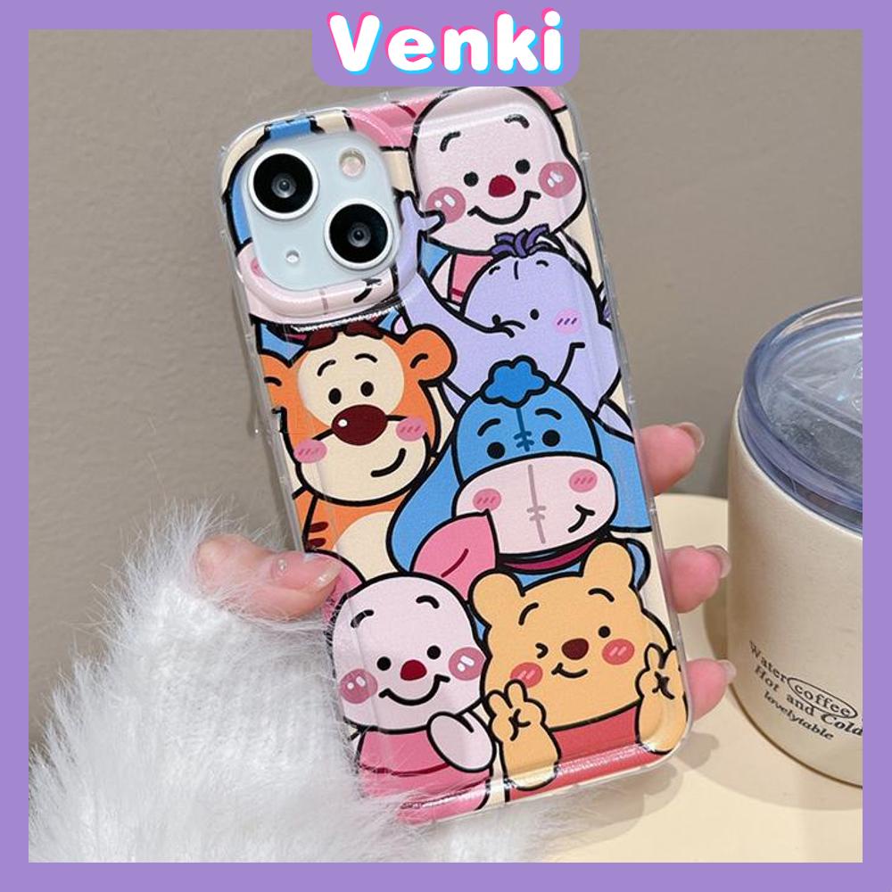 Case For iPhone 14 Pro Max Soft TPU Jelly Airbag Case Cute Cartoon Animal Camera Protection Shockproof For iPhone 14 13 12 11 Plus Pro Max 7 Plus X XR