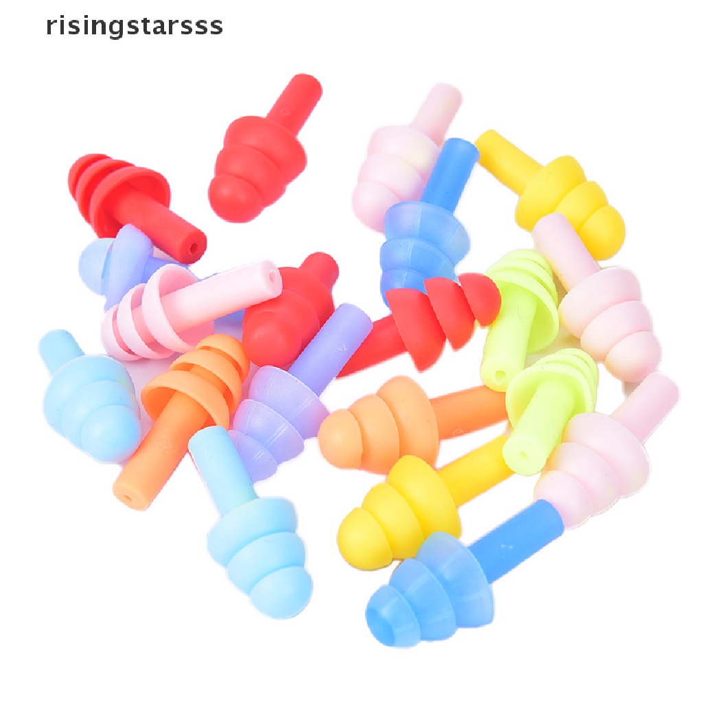 Rsid Span-new 10pasang Penyumbat Telinga Renang Silikon Lembut Anti-Noise Ear Plug Jelly